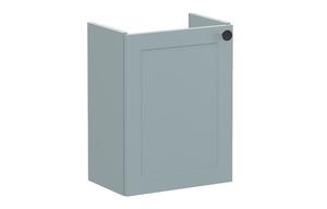 VitrA Root Classic 40cm 1 Door Wall Hung Slim Washbasin Unit (LH Hinge) - Matt Fjord Green
